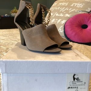 Phillip Lim Colin Chain Link wedge suede heel